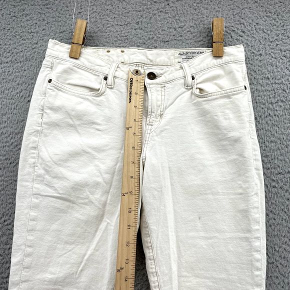 All Saints Spitalfields Paants Sz 28 White Skinny Stretch Jeans Anckle Zip Women - Picture 4 of 14
